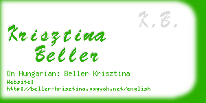 krisztina beller business card